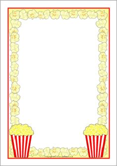 Detail Popcorn Clip Art Border Nomer 18