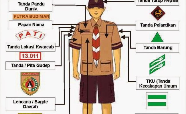 Detail Posisi Emblem Pramuka Nomer 35