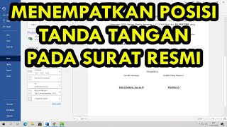 Detail Posisi Tanda Tangan Pada Surat Resmi Nomer 18