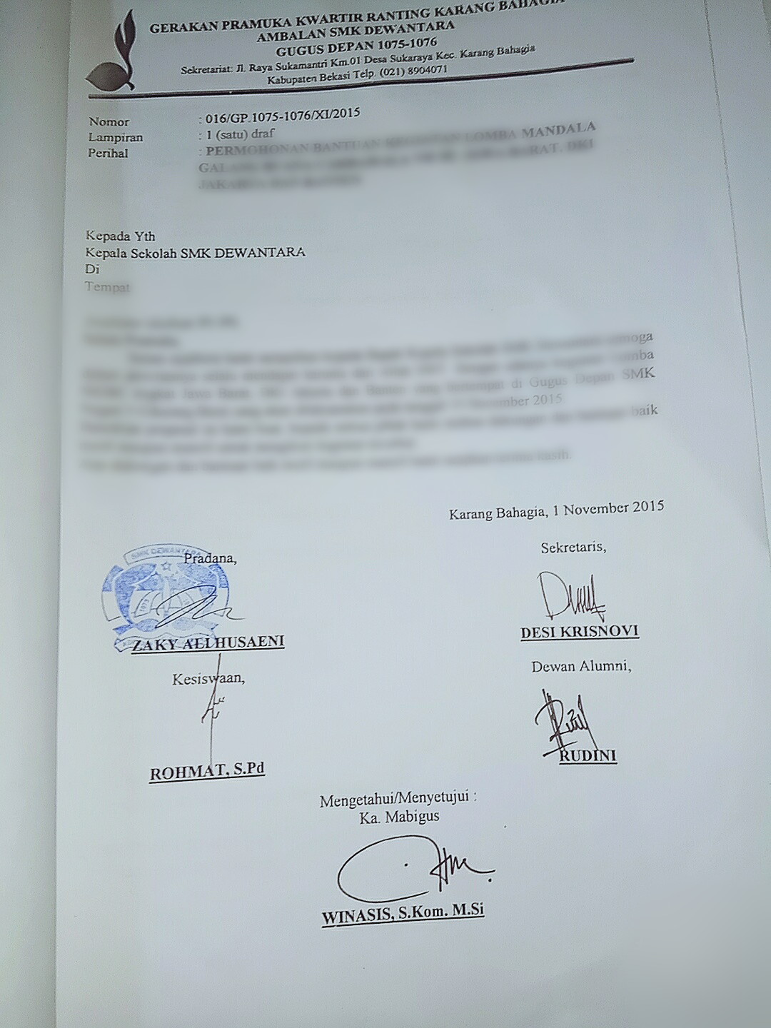 Detail Posisi Tanda Tangan Pada Surat Resmi Nomer 8