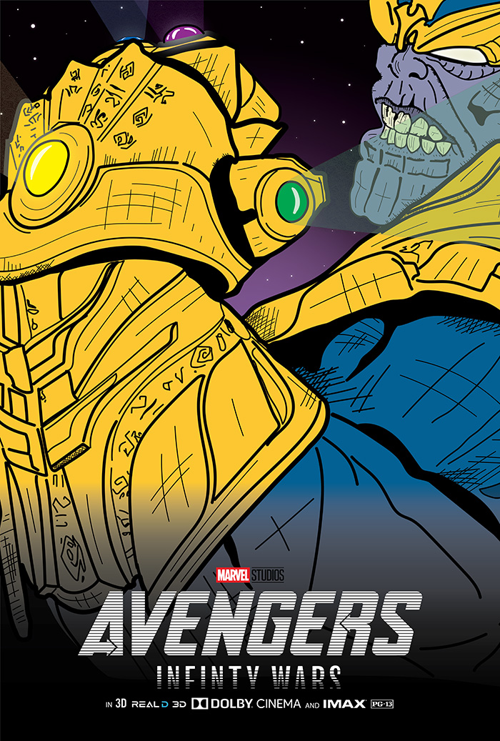 Detail Poster Avengers Infinity War Nomer 30