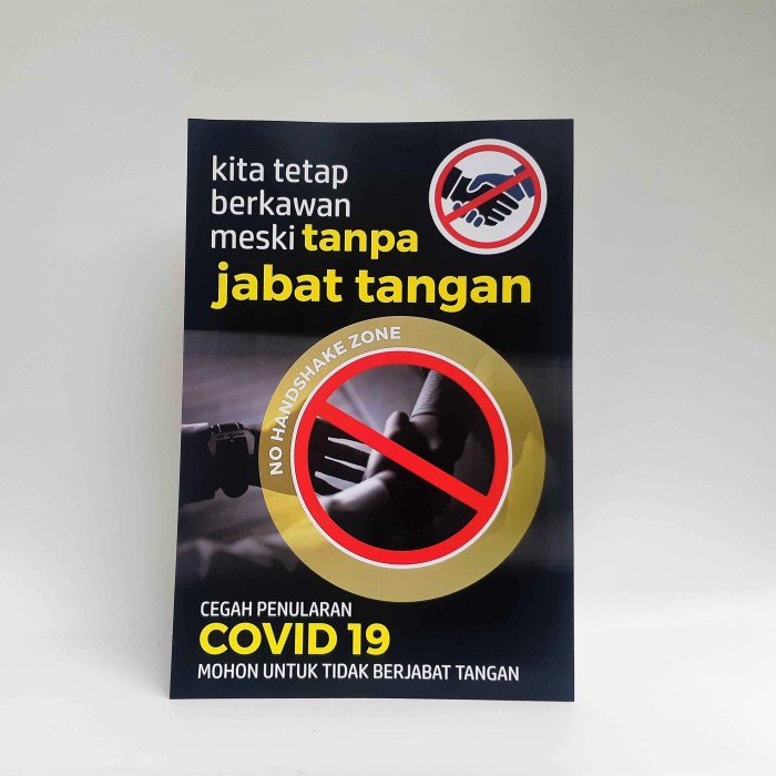 Poster Dilarang Berjabat Tangan - KibrisPDR