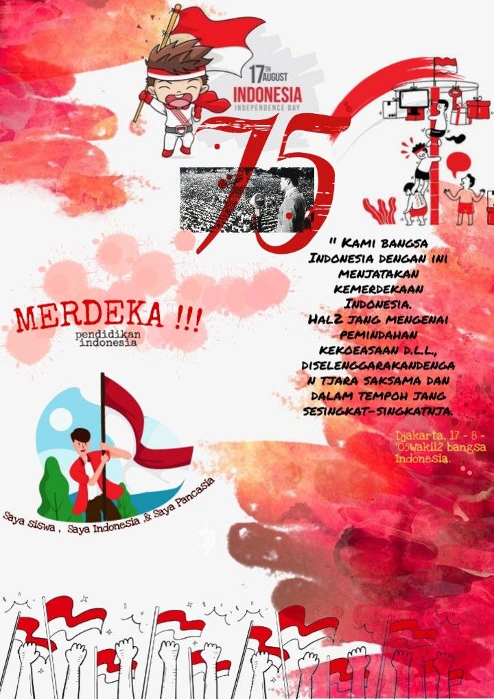 Detail Poster Kemerdekaan Indonesia Simple Nomer 15