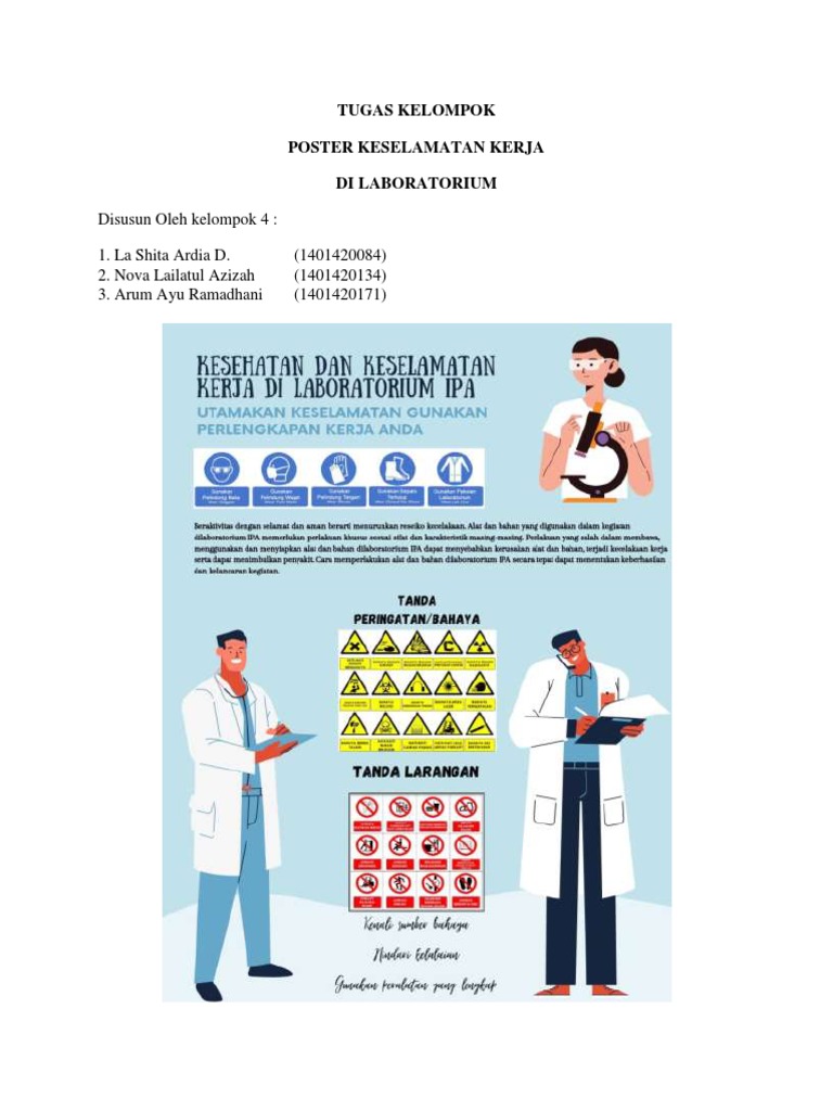 Detail Poster Keselamatan Kerja Di Laboratorium Nomer 44