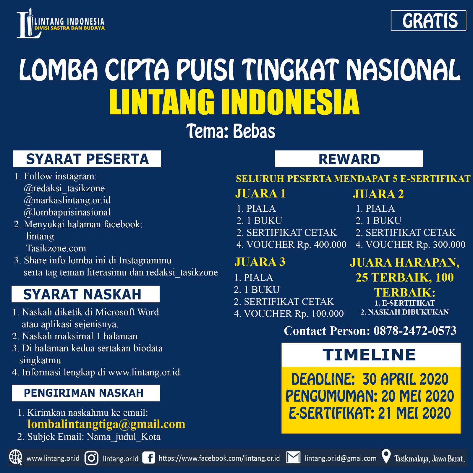 Detail Poster Lomba Puisi Nomer 11