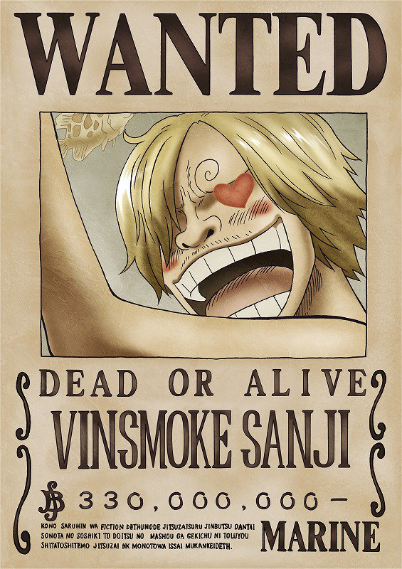 Detail Poster One Piece Wanted Nomer 11