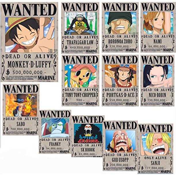 Detail Poster One Piece Wanted Nomer 27