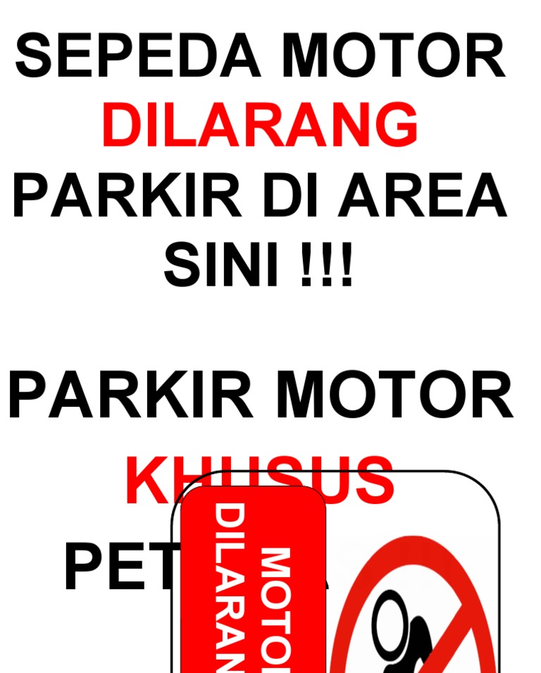 Detail Dilarang Parkir Motor Nomer 45