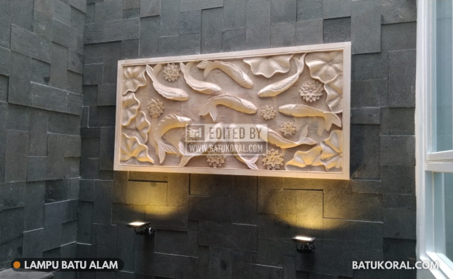 Detail Dinding Batu Alam Taman Belakang Nomer 22