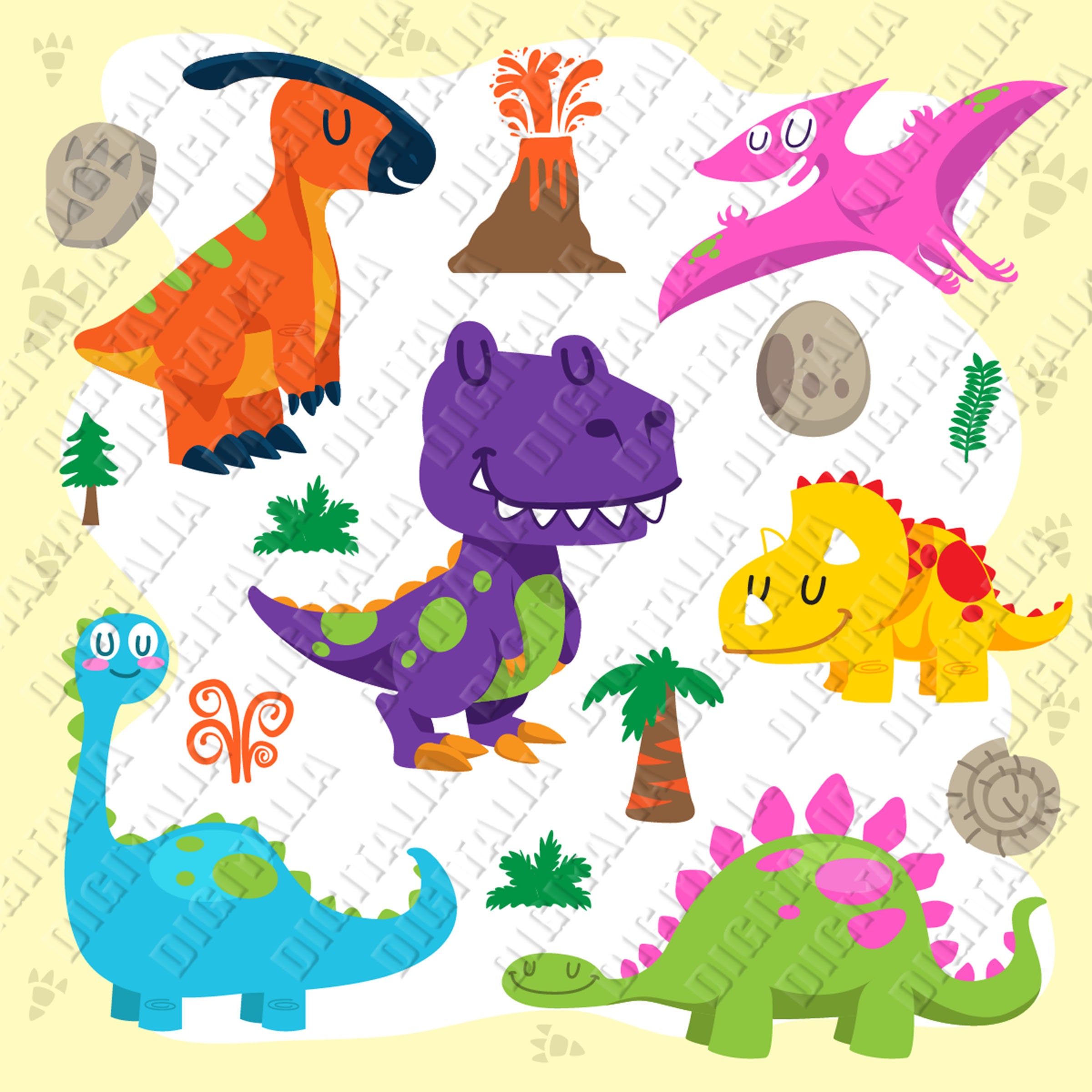 Detail Dinosaur Clipart Background Nomer 29