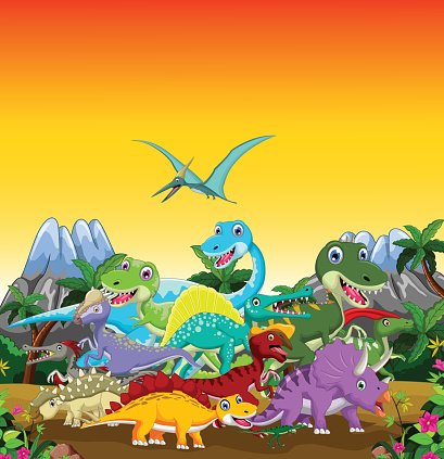 Detail Dinosaur Clipart Background Nomer 34