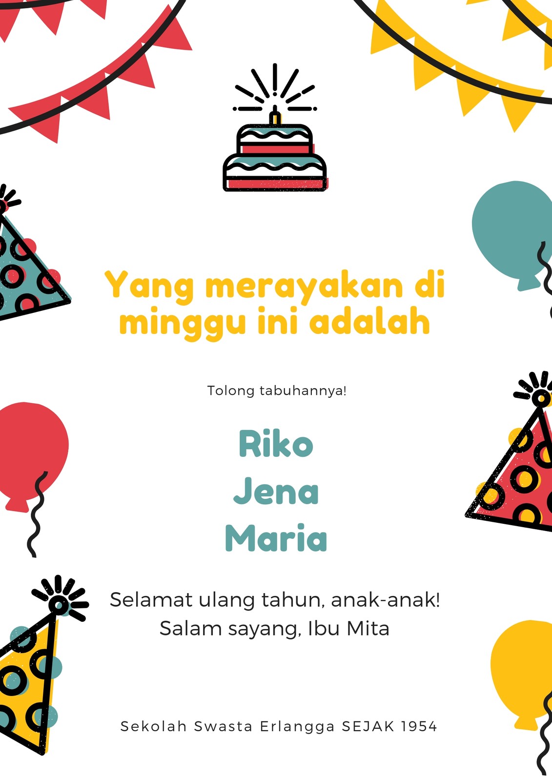 Detail Poster Ulang Tahun Sekolah Nomer 5