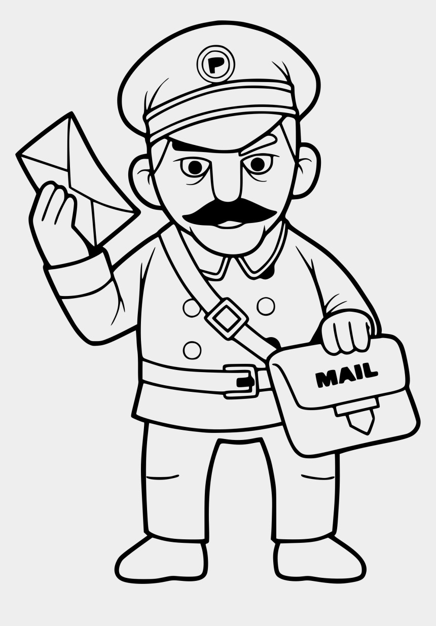 Detail Postman Clipart Black And White Nomer 13