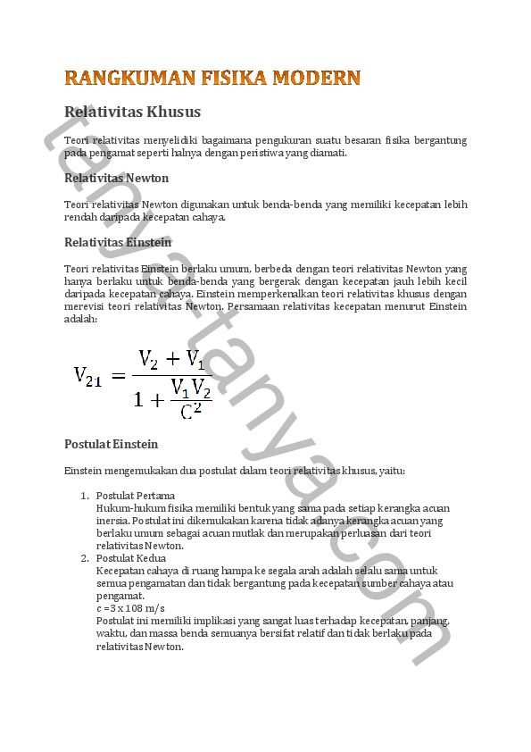 Detail Postulat Relativitas Khusus Nomer 30