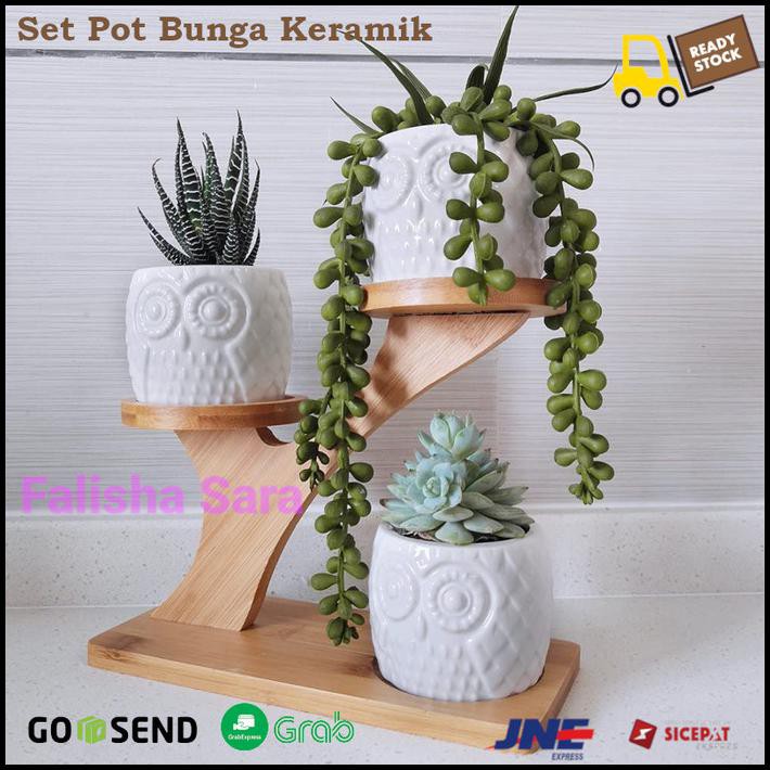 Detail Pot Bunga Keramik Putih Nomer 28