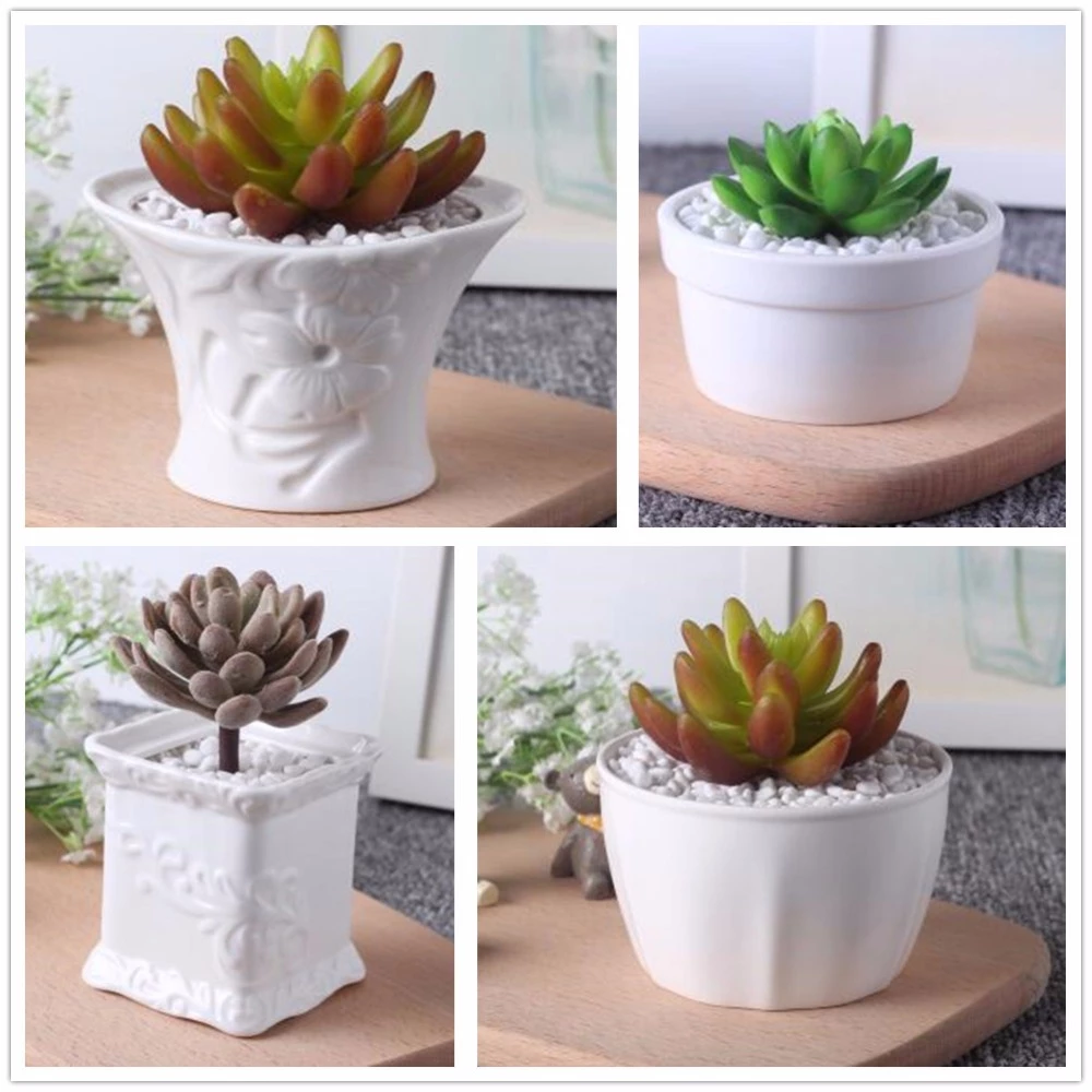 Detail Pot Bunga Keramik Putih Nomer 49