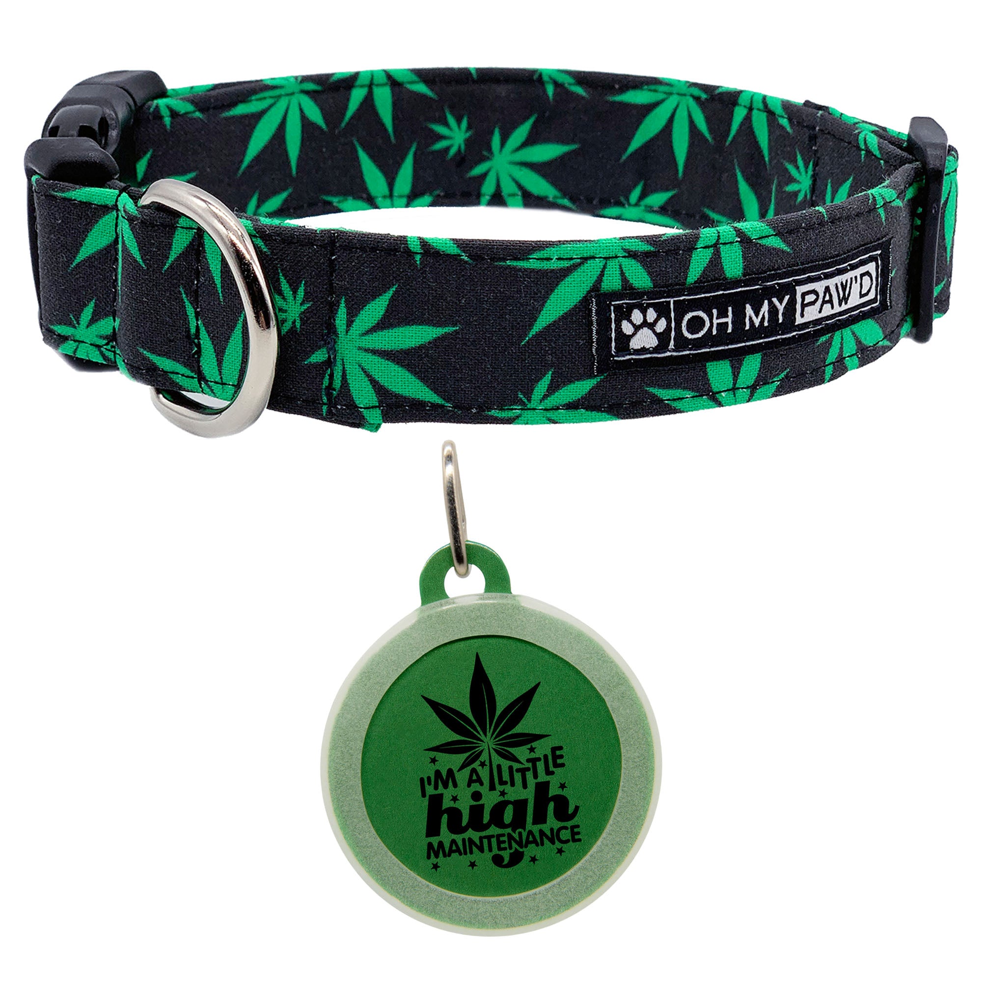 Detail Pot Leaf Dog Collar Nomer 4