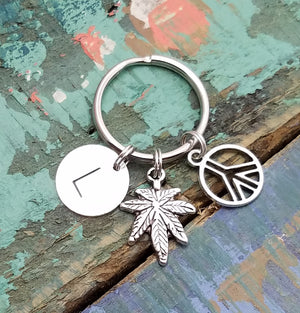 Detail Pot Leaf Keychain Nomer 20