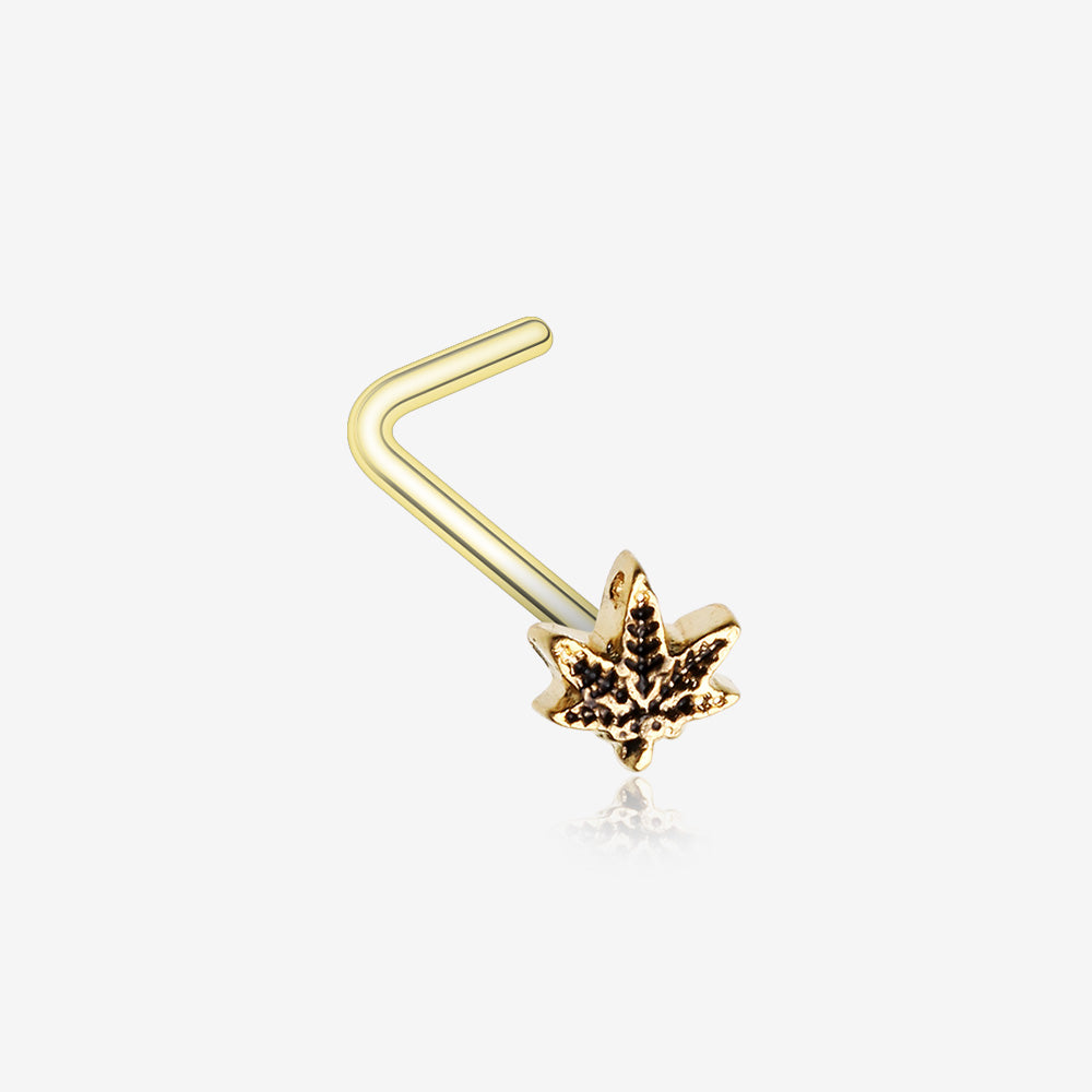 Pot Leaf Nose Ring - KibrisPDR