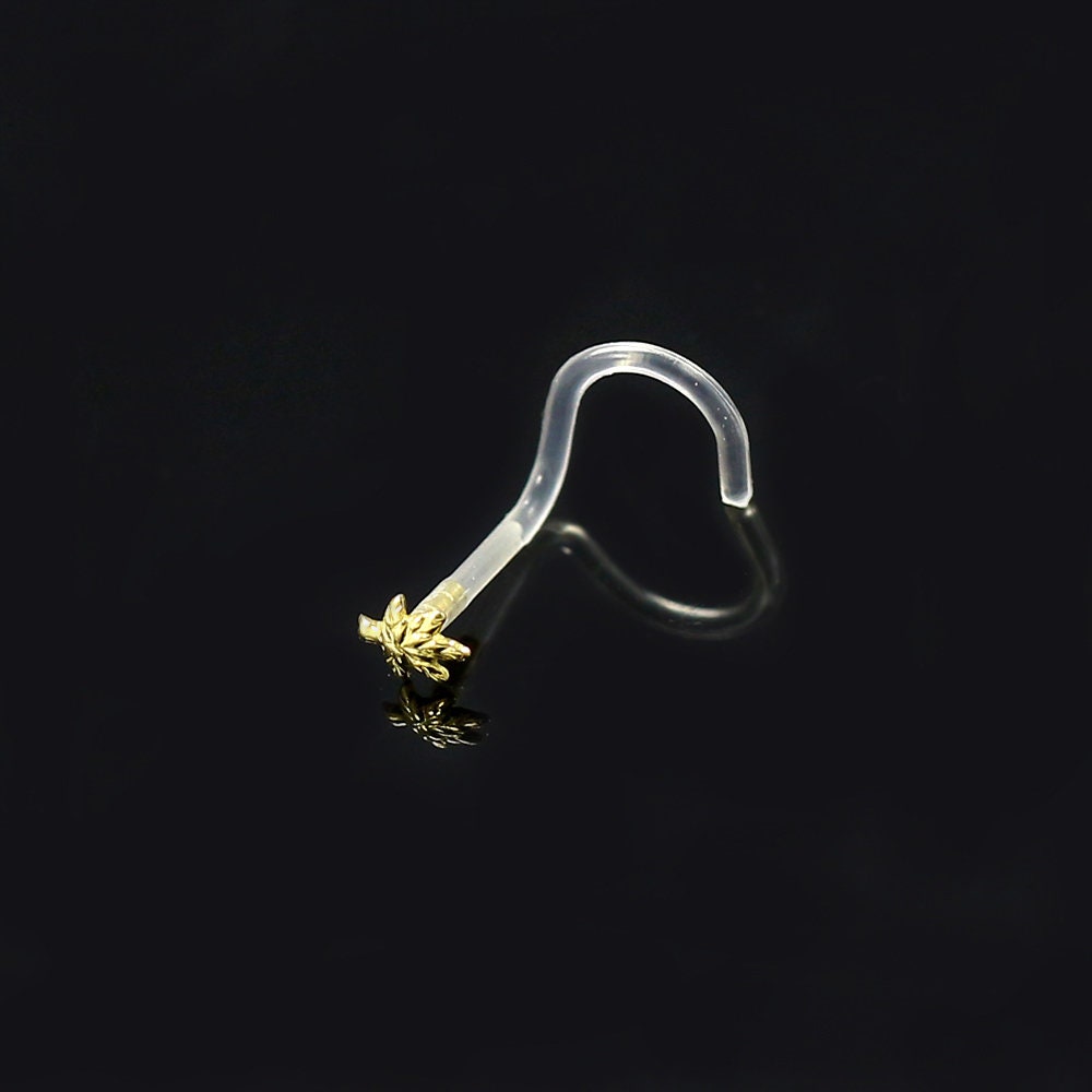 Detail Pot Leaf Nose Ring Nomer 39