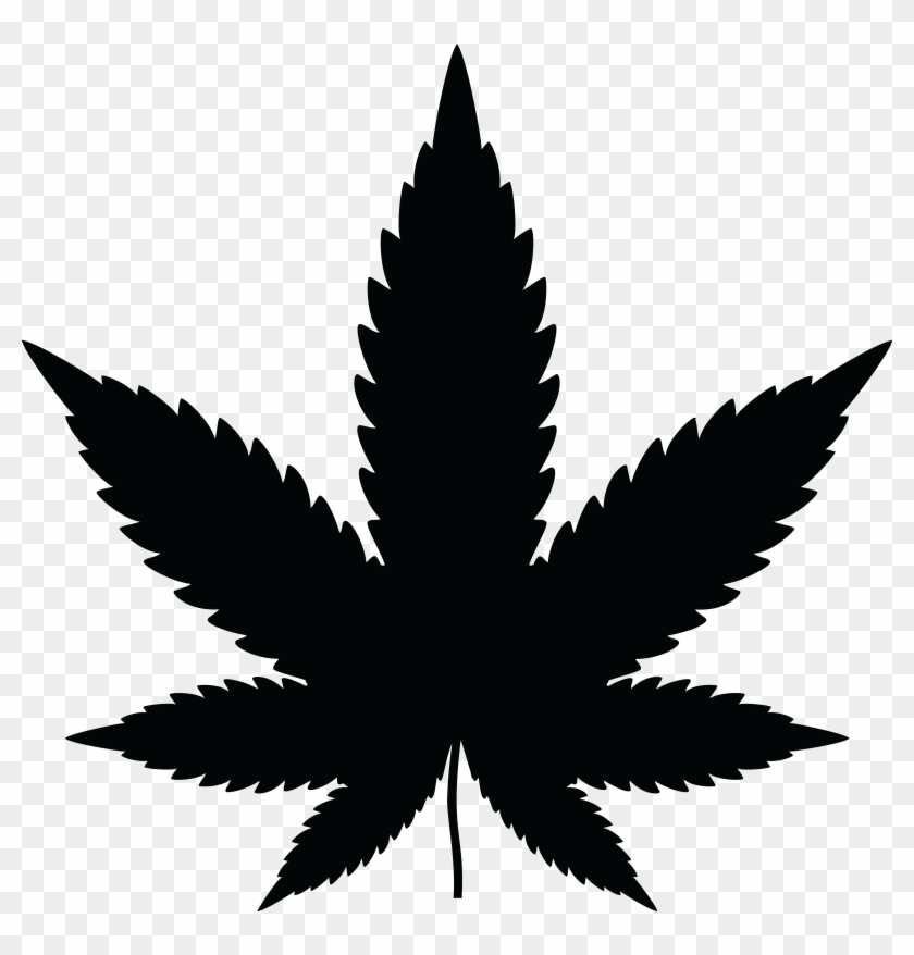 Detail Pot Leaf Silhouette Vector Nomer 7