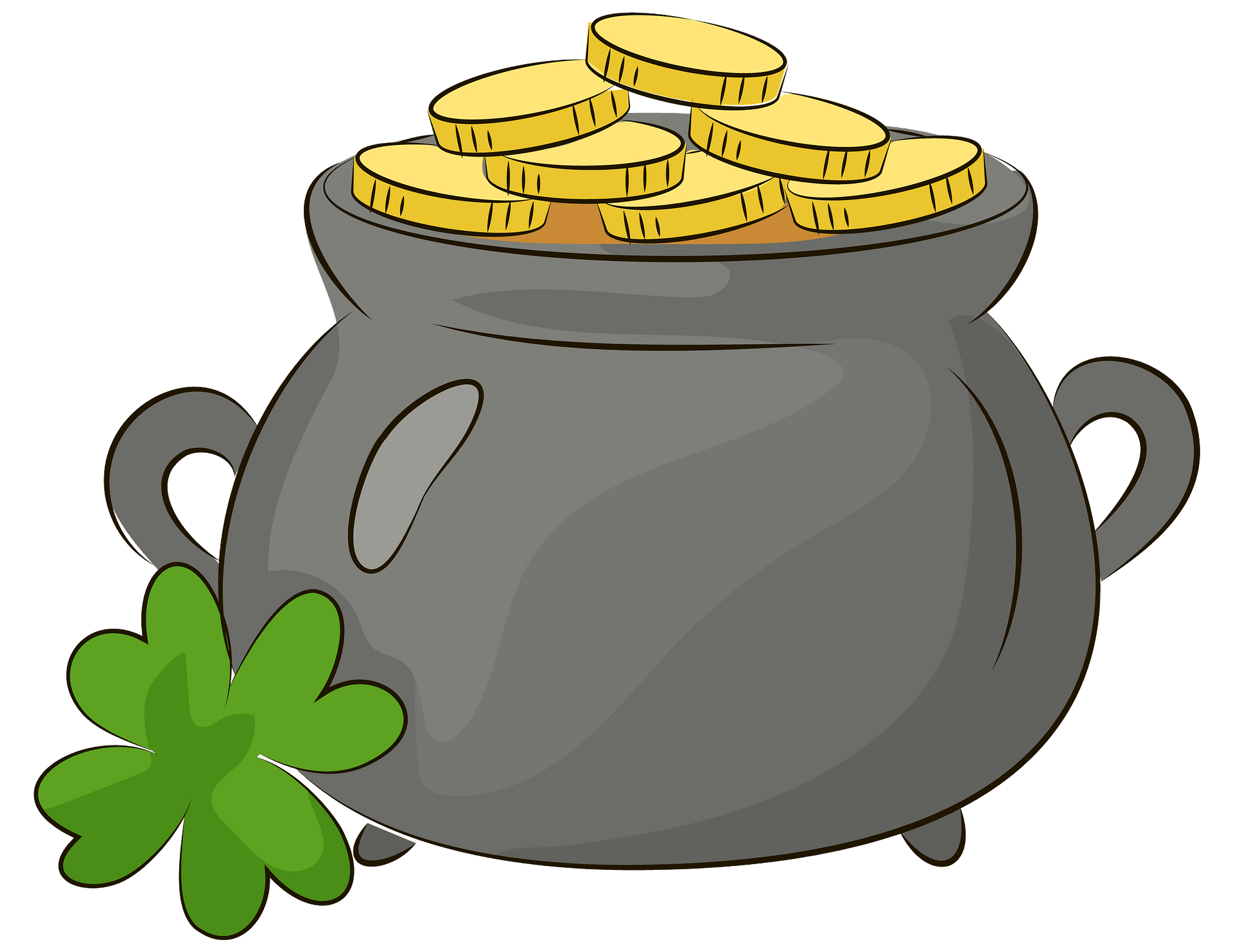 Detail Pot Of Gold Pictures Clip Art Nomer 19