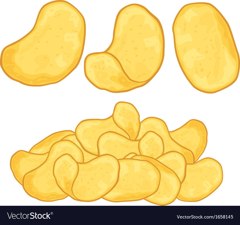 Detail Potato Chips Vector Nomer 2