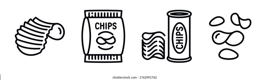 Detail Potato Chips Vector Nomer 20