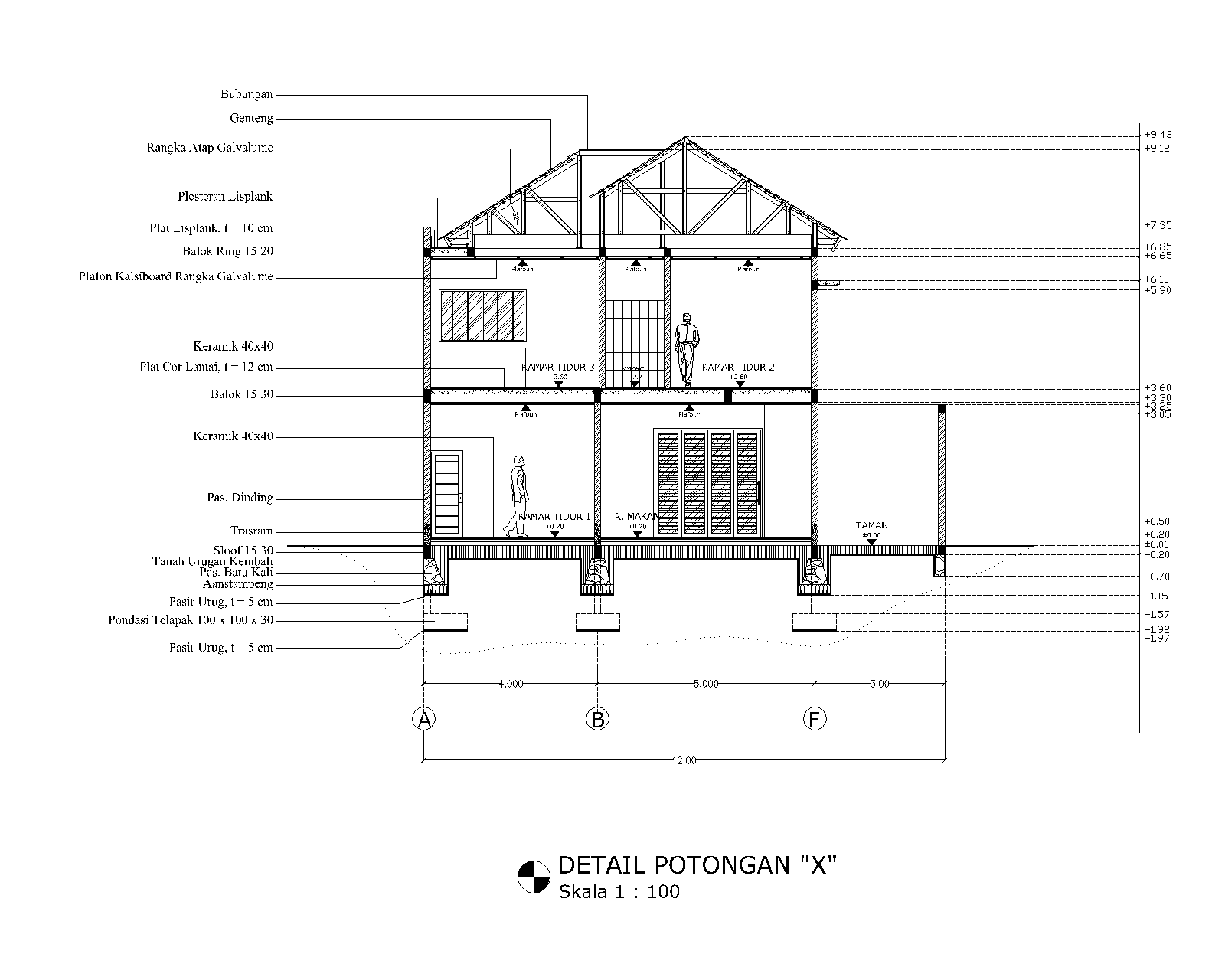 Detail Potongan Melintang Rumah Nomer 29