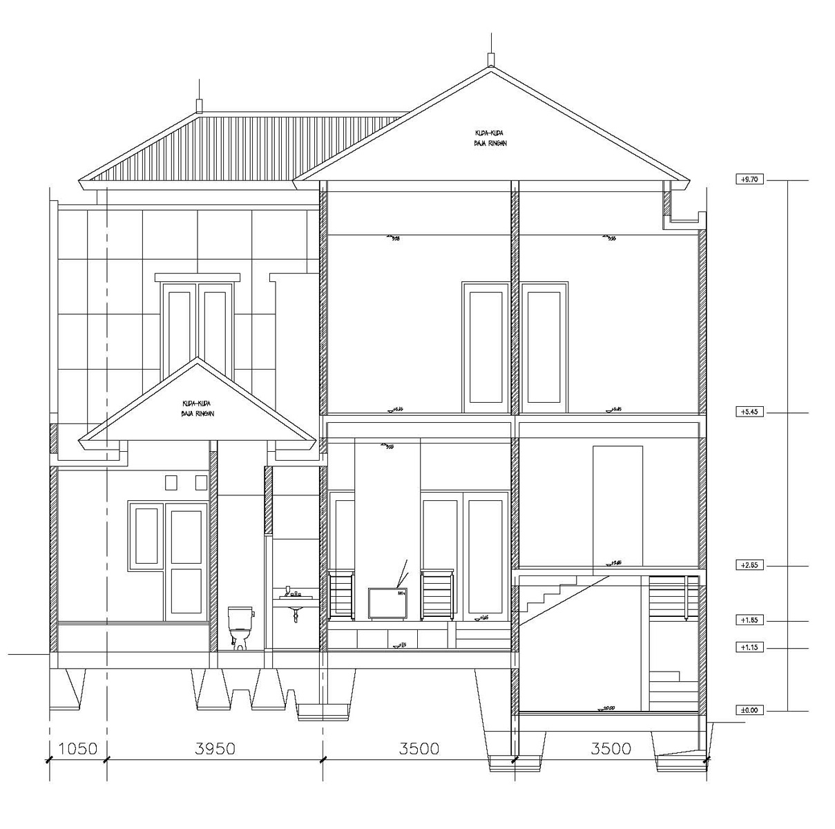 Detail Potongan Rumah Split Level Nomer 17