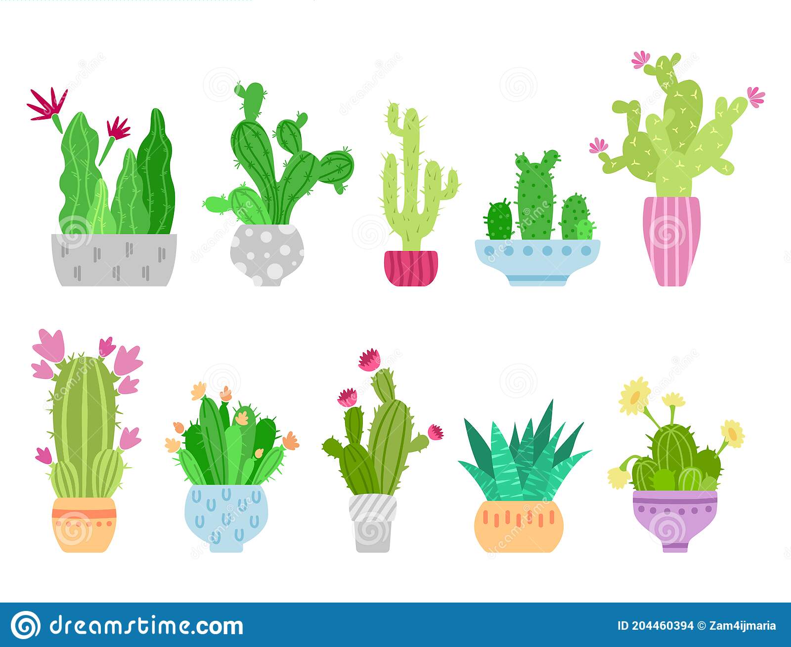 Detail Potted Cactus Clipart Nomer 21