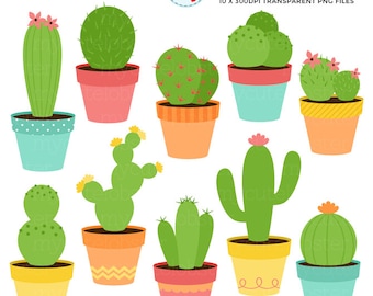 Detail Potted Cactus Clipart Nomer 34