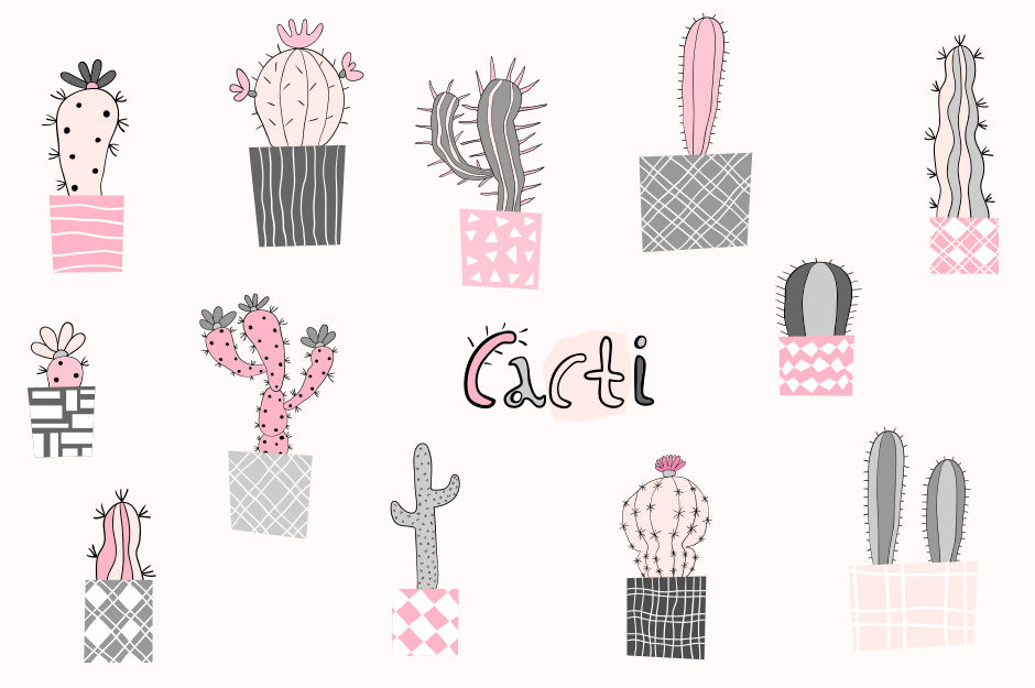 Detail Potted Cactus Clipart Nomer 43