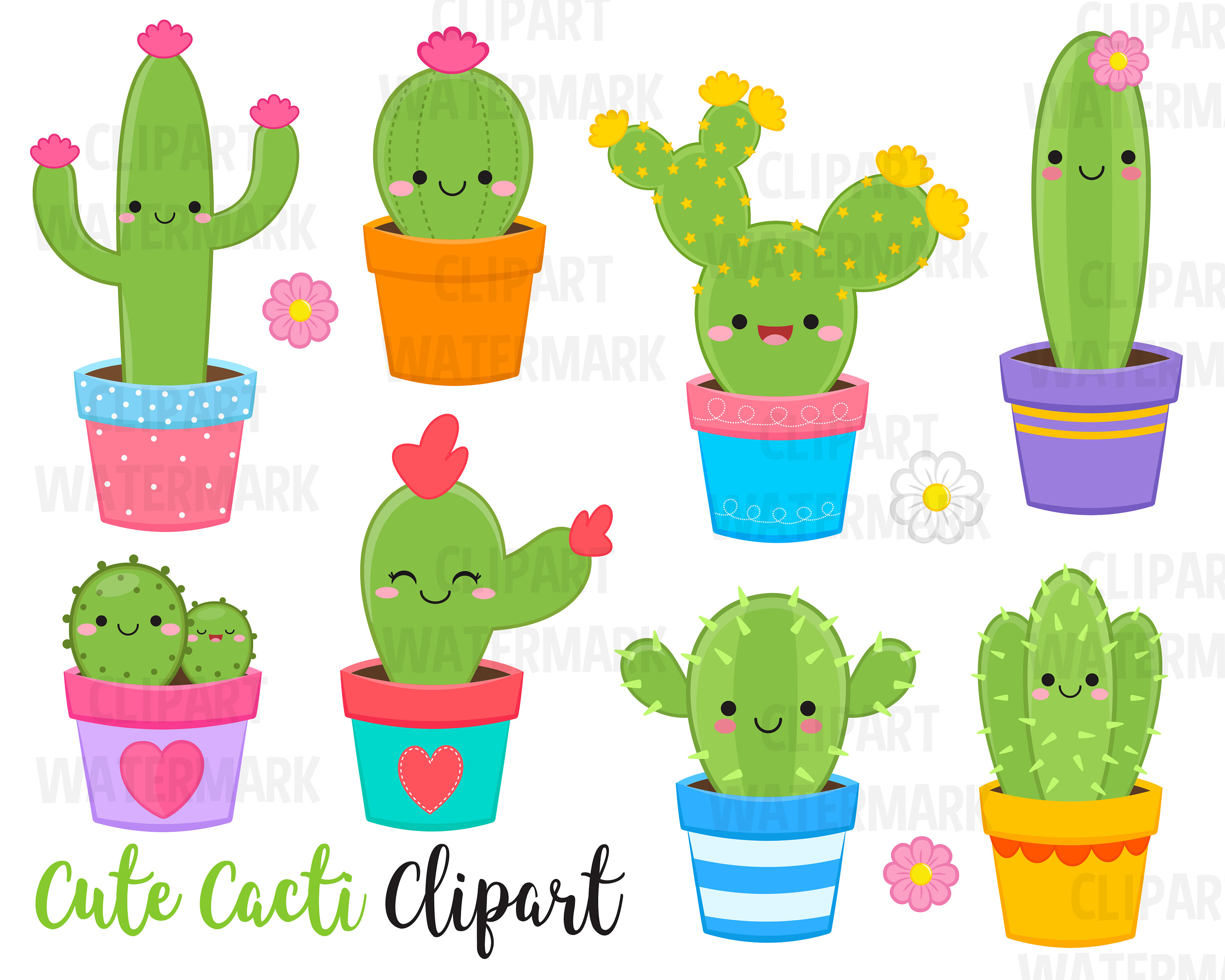 Detail Potted Cactus Clipart Nomer 45