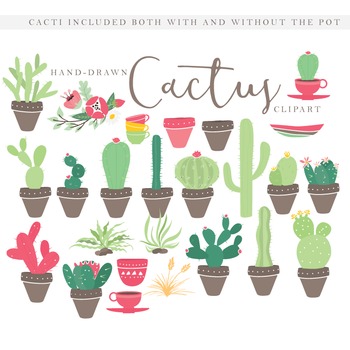 Detail Potted Cactus Clipart Nomer 47