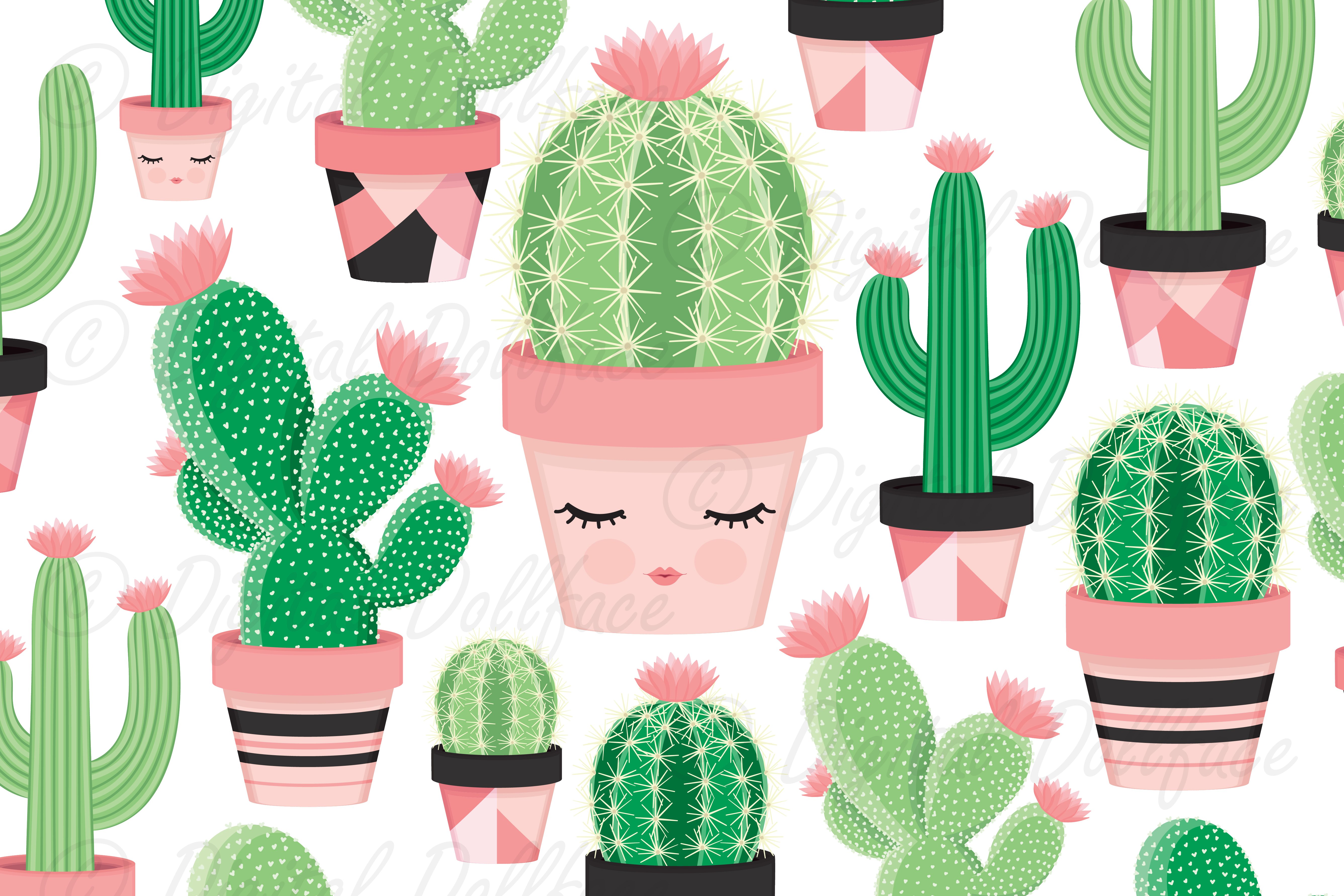 Detail Potted Cactus Clipart Nomer 7