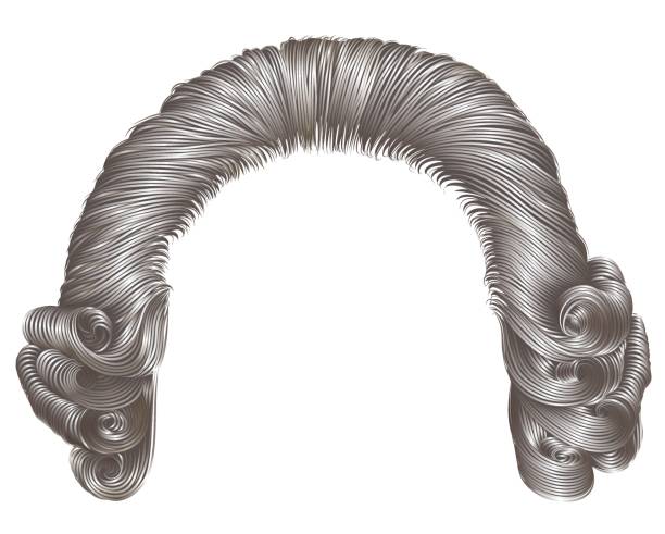 Detail Powdered Wig Clip Art Nomer 5