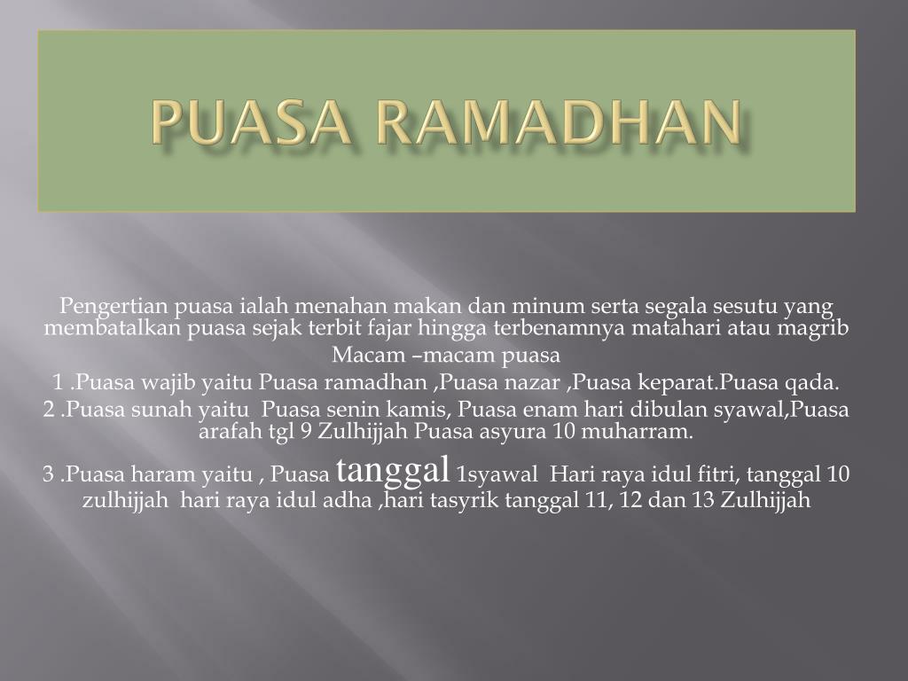 Power Point Tentang Puasa Ramadhan - KibrisPDR