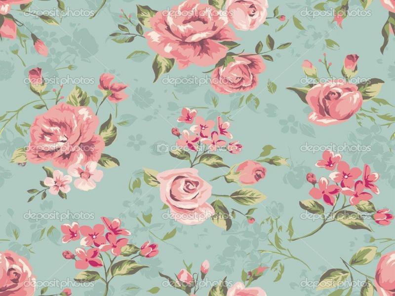 Detail Powerpoint Background Vintage Floral Nomer 9