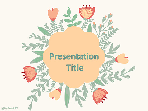 Detail Powerpoint Background Vintage Floral Nomer 10