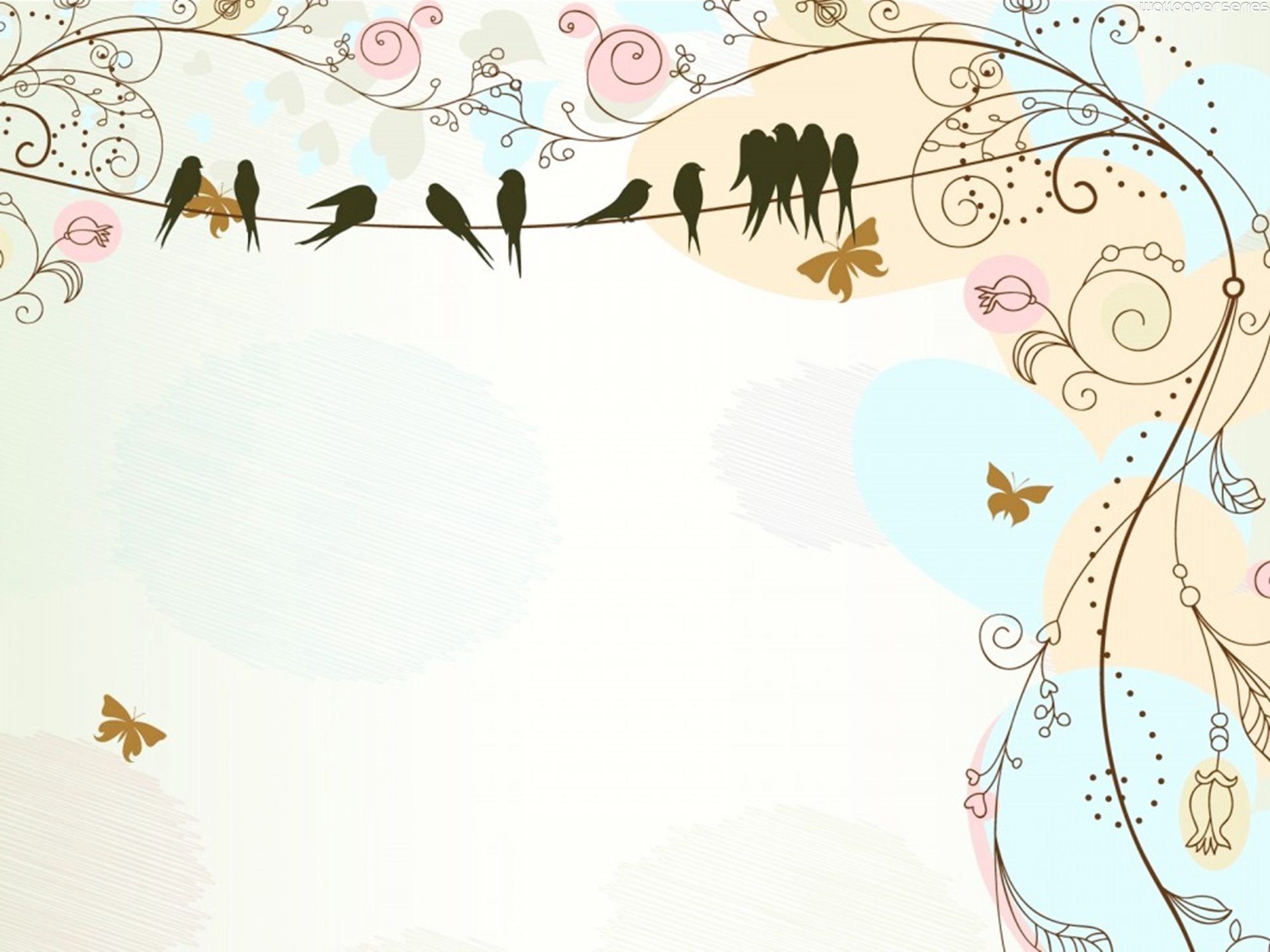 Detail Powerpoint Background Vintage Floral Nomer 12