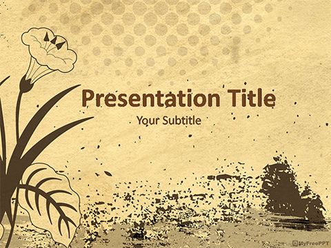 Detail Powerpoint Background Vintage Floral Nomer 16