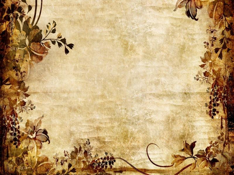 Detail Powerpoint Background Vintage Floral Nomer 17