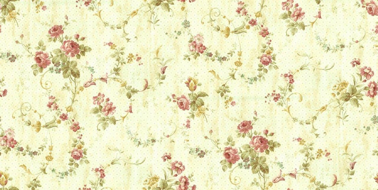 Detail Powerpoint Background Vintage Floral Nomer 34