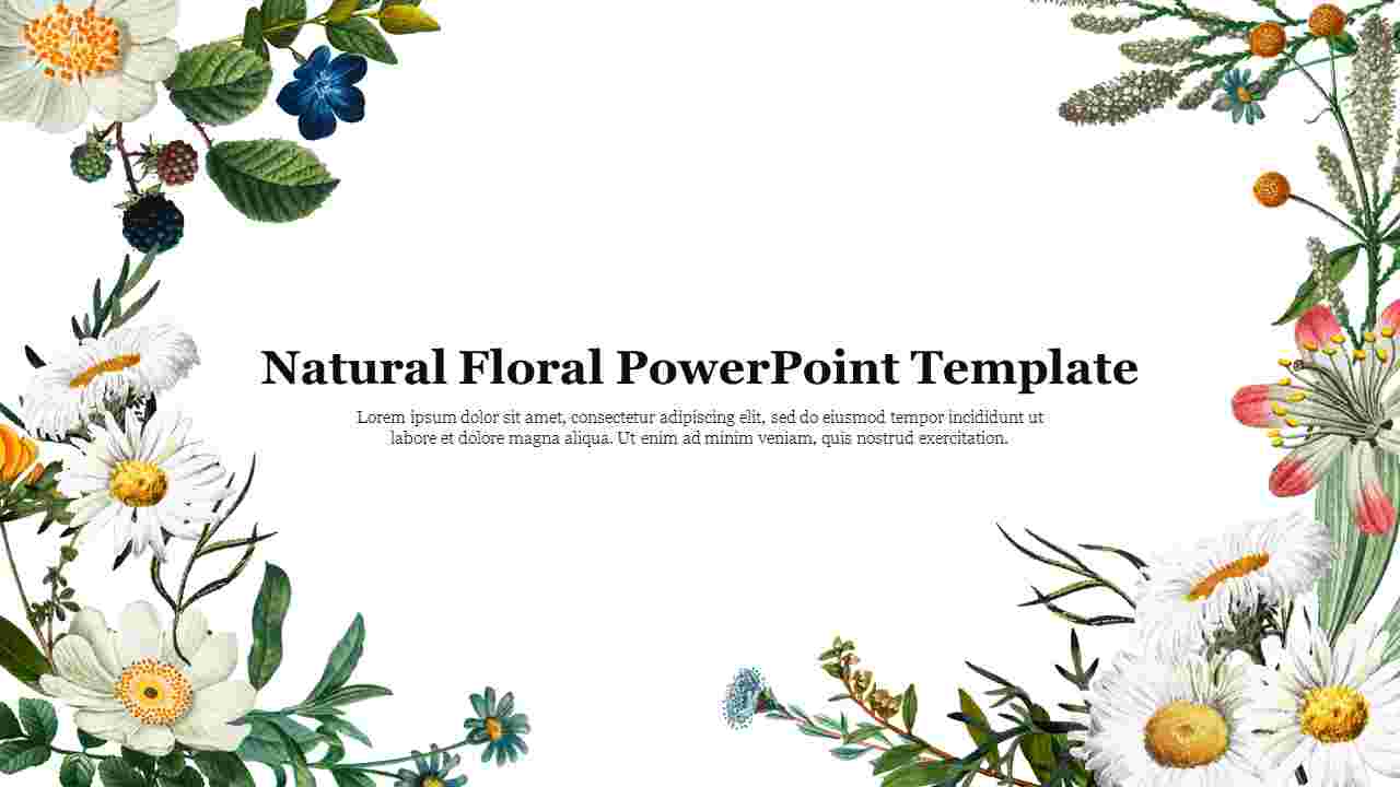 Detail Powerpoint Background Vintage Floral Nomer 35