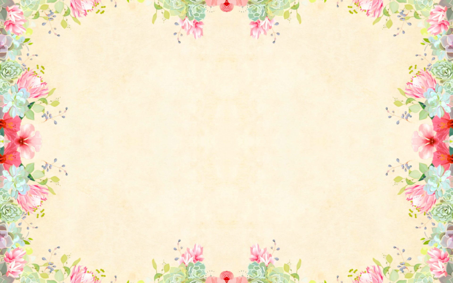 Detail Powerpoint Background Vintage Floral Nomer 42