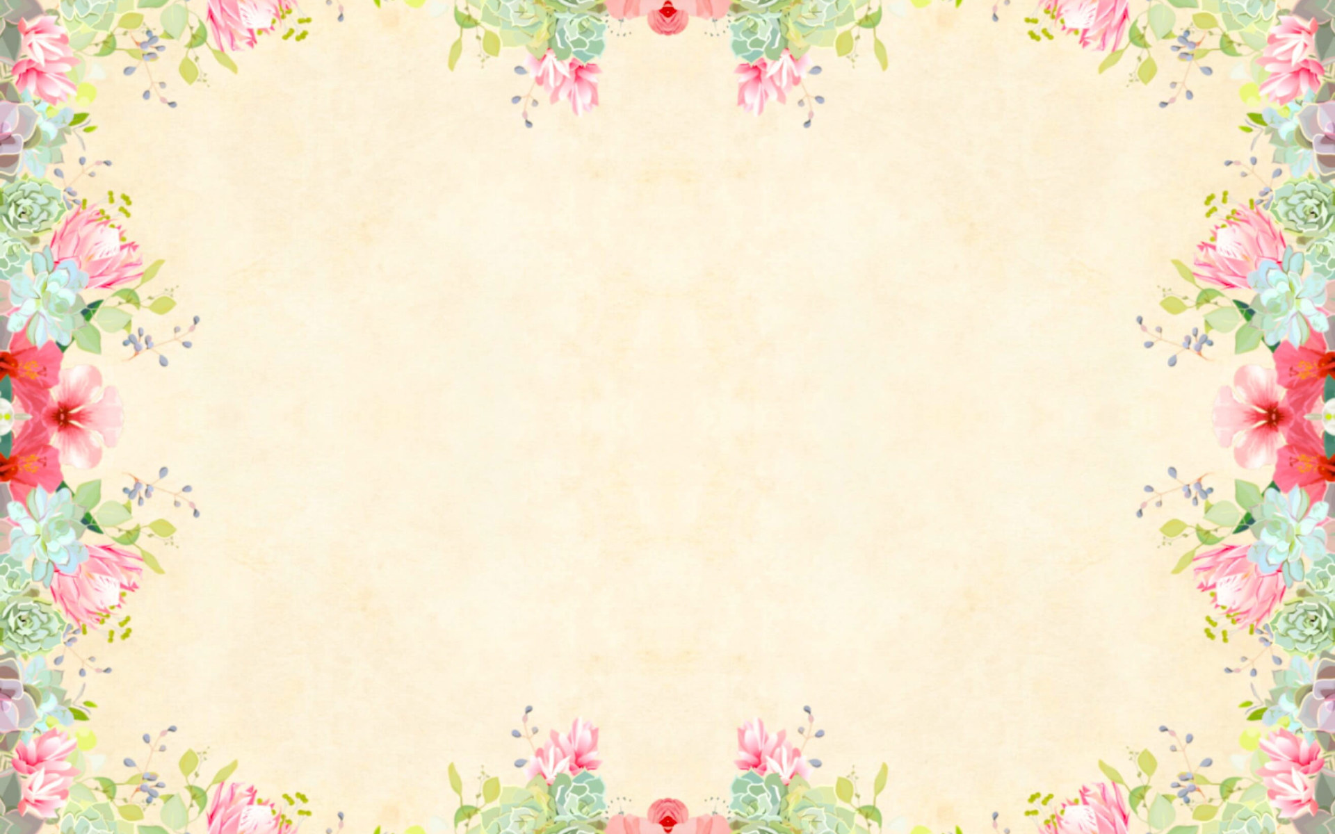 Detail Powerpoint Background Vintage Floral Nomer 42