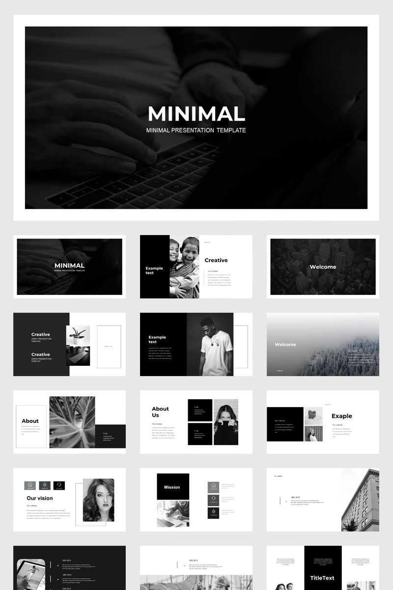 Detail Powerpoint Template Black And White Nomer 8