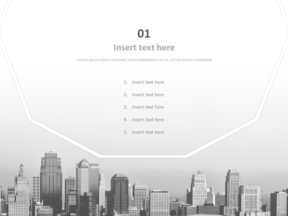 Detail Powerpoint Template Black And White Nomer 47