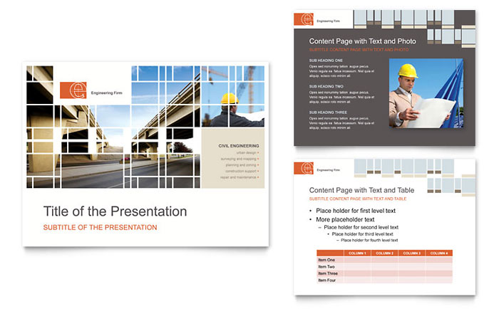 Detail Powerpoint Template Engineering Nomer 36